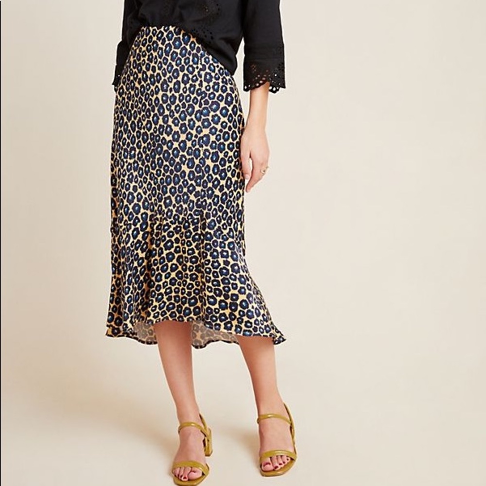 Anthropologie Maeve Janelle Bias Midi Skirt Medium